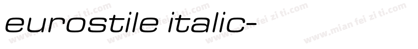 eurostile italic字体转换